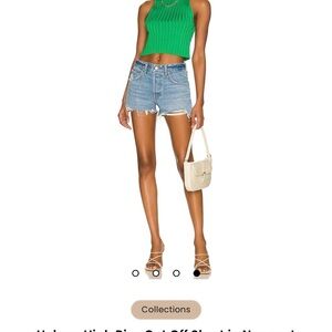 GRLFRND distressed denim cut offs